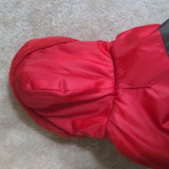 ❤️ Red Hooded Dog Jacket Sz Sm - Picture 2 of 6
